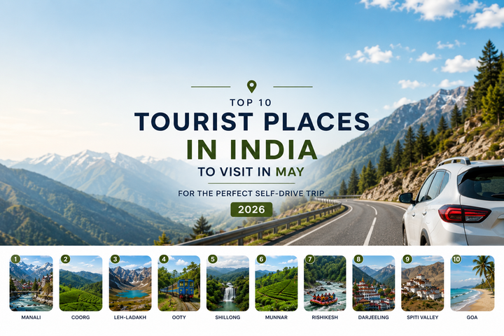 Top 10 Tourist Places in India to Visit in may for the Perfect Self-Drive Trip 2026